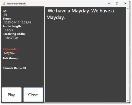 Replay window for a message