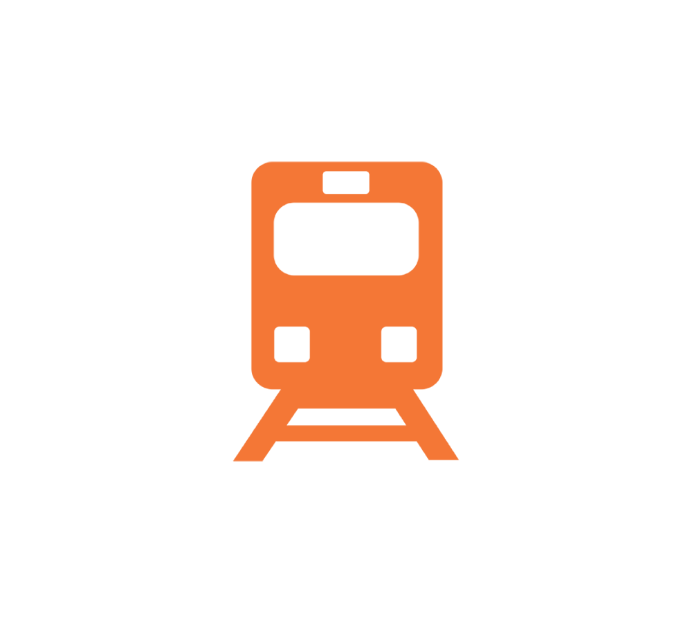 train and bus systems icon