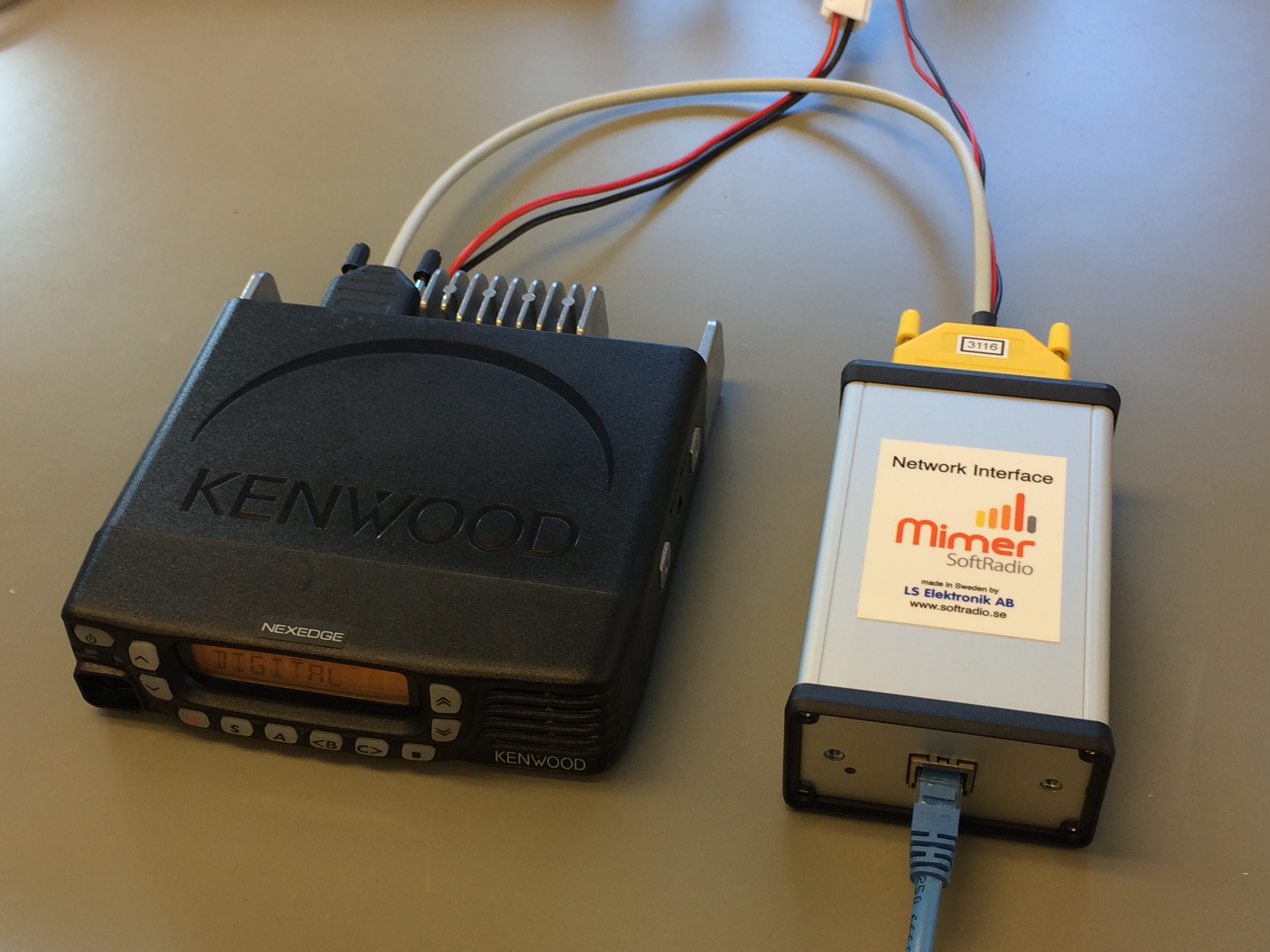 Kenwood NX720 radio with Network Interface and Cable Kit