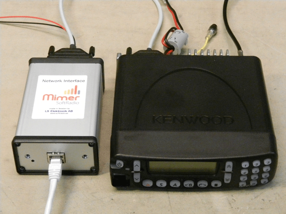 Kenwood radio connected to a Network Interface