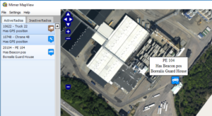 Map View with satellite photo over an industry