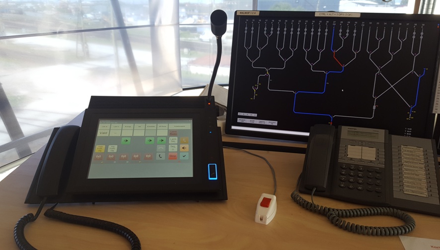 Touch Screen dispatch console for a shunting tower
