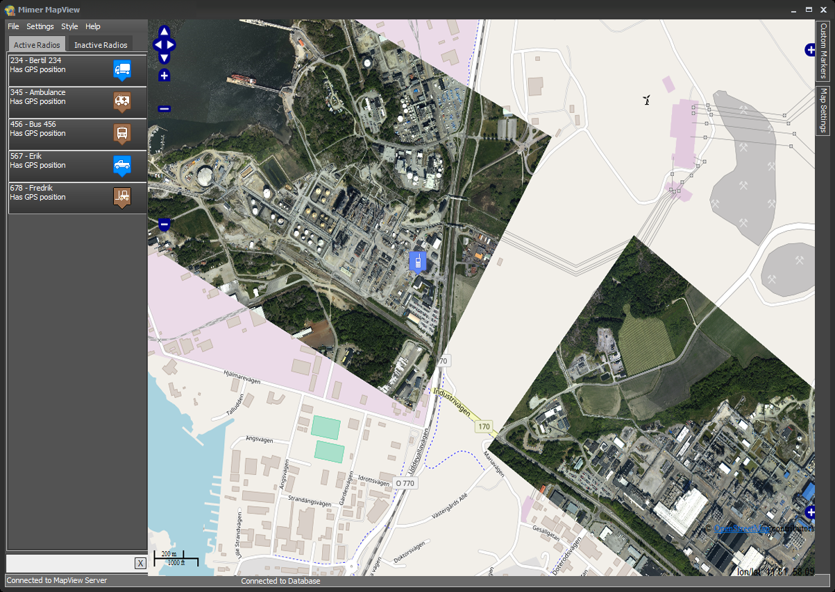 MapView with customer overlay of satellite pictures