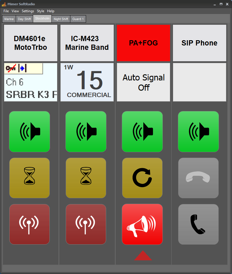 SoftRadio with PA device panel